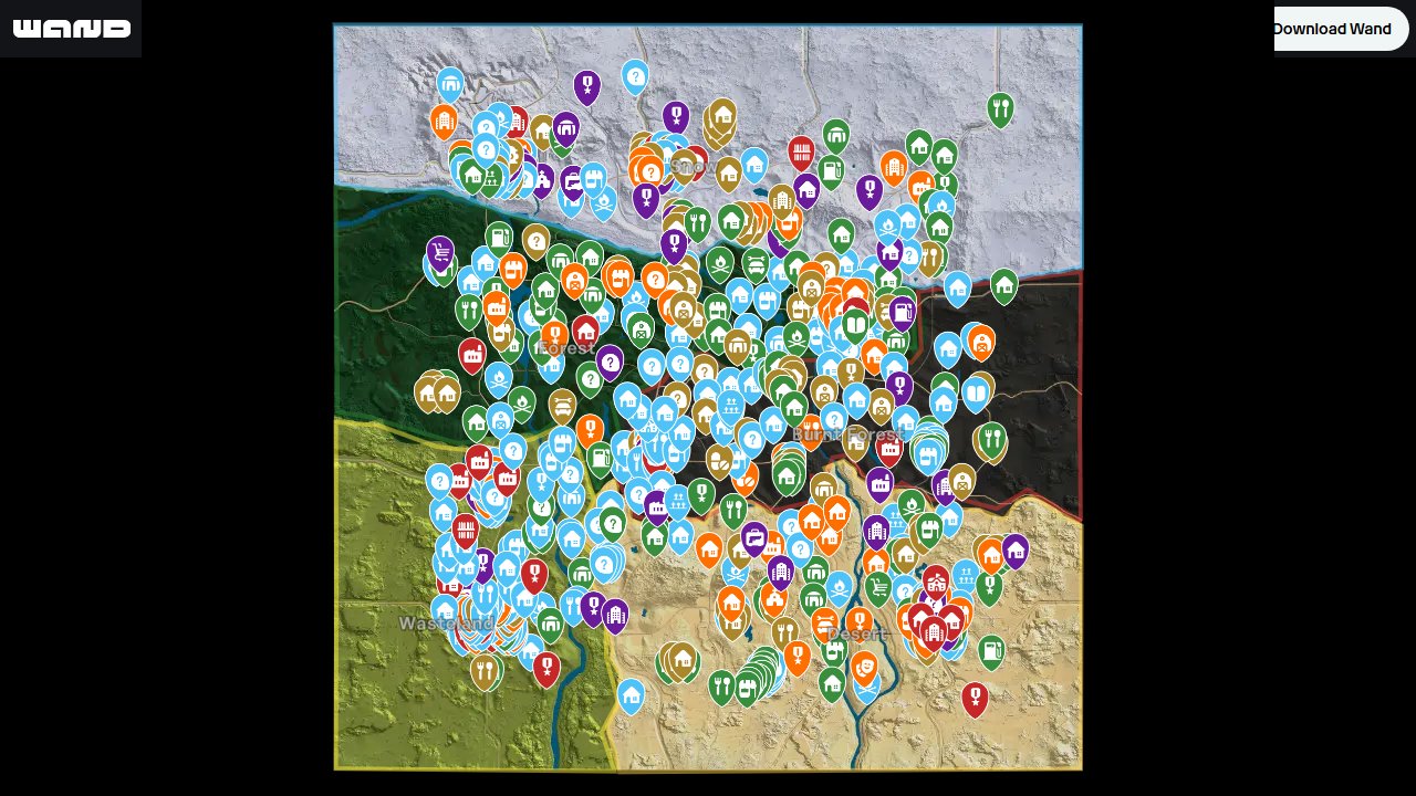 7 Days To Die interactive map screenshot