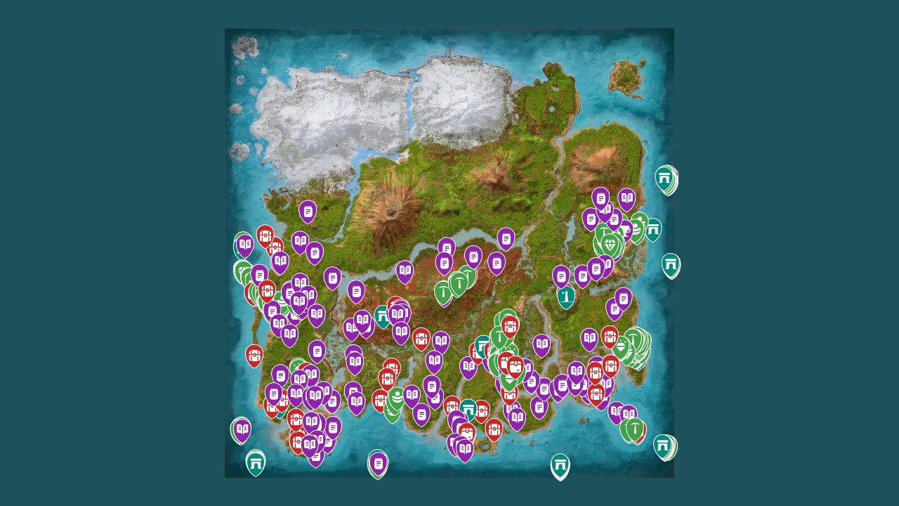 Ark Survival Ascended interactive map screenshot