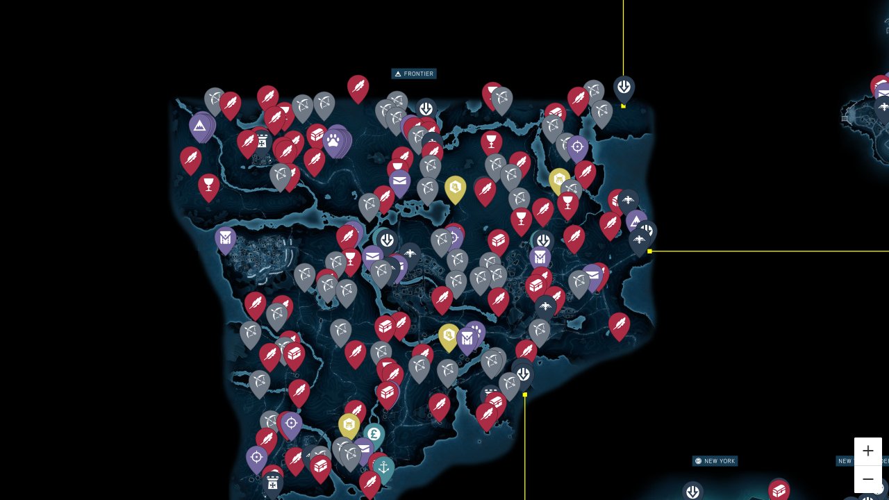 Assassins Creed 3 interactive map screenshot