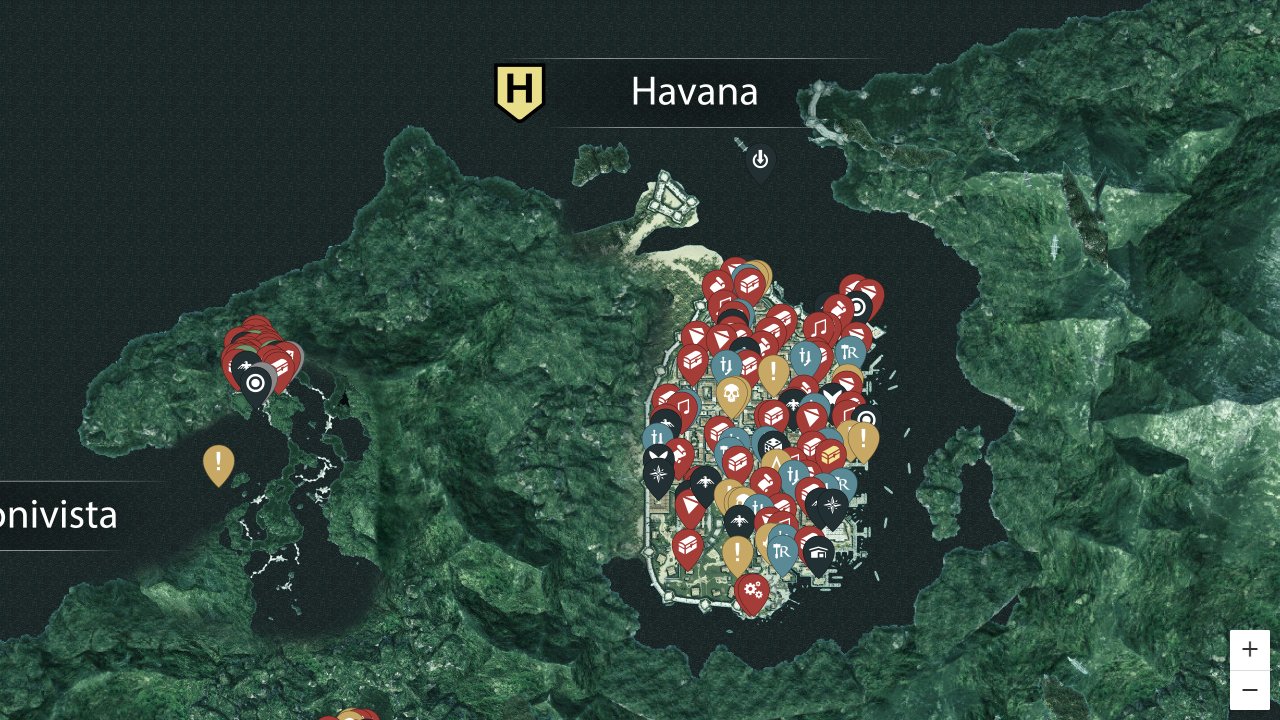 Assassins Creed 4 Black Flag interactive map screenshot