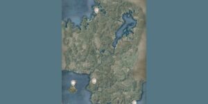 Assassins Creed Shadows interactive map filtered to show only Animus markers