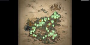 Black Myth Wukong interactive map filtered to show only Foes markers