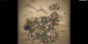 Black Myth Wukong interactive map filtered to show only Point of Interests markers