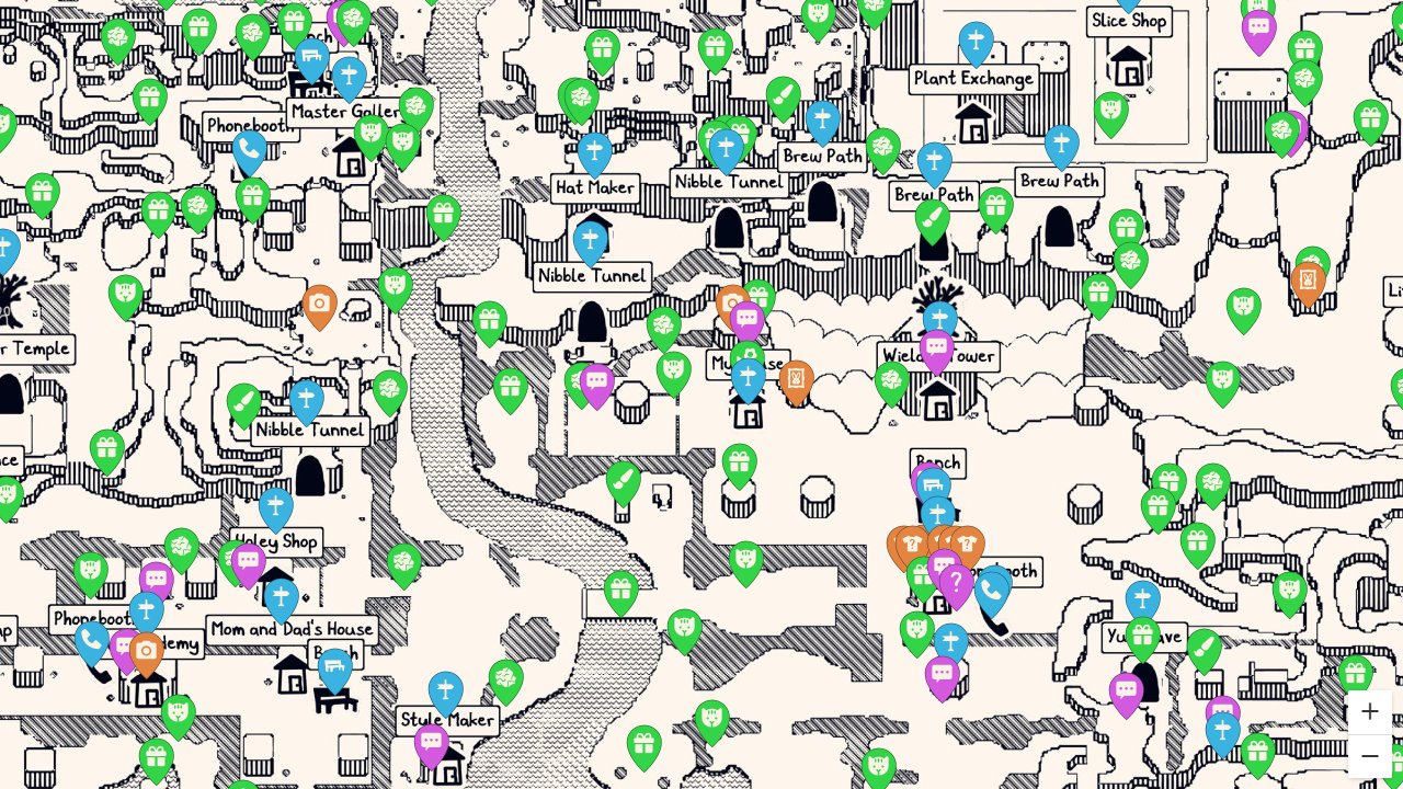 Chicory A Colorful Tale interactive map screenshot