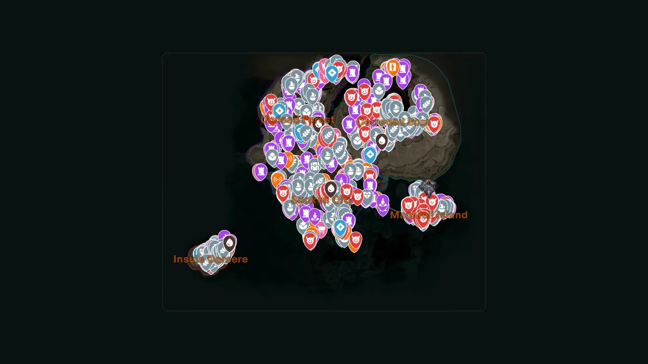 Code Vein II interactive map screenshot