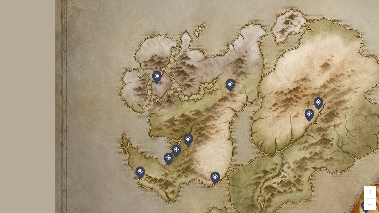 Diablo Immortal interactive map screenshot