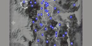 Fallout New Vegas Ultimate Edition interactive map filtered to show only Equipments markers