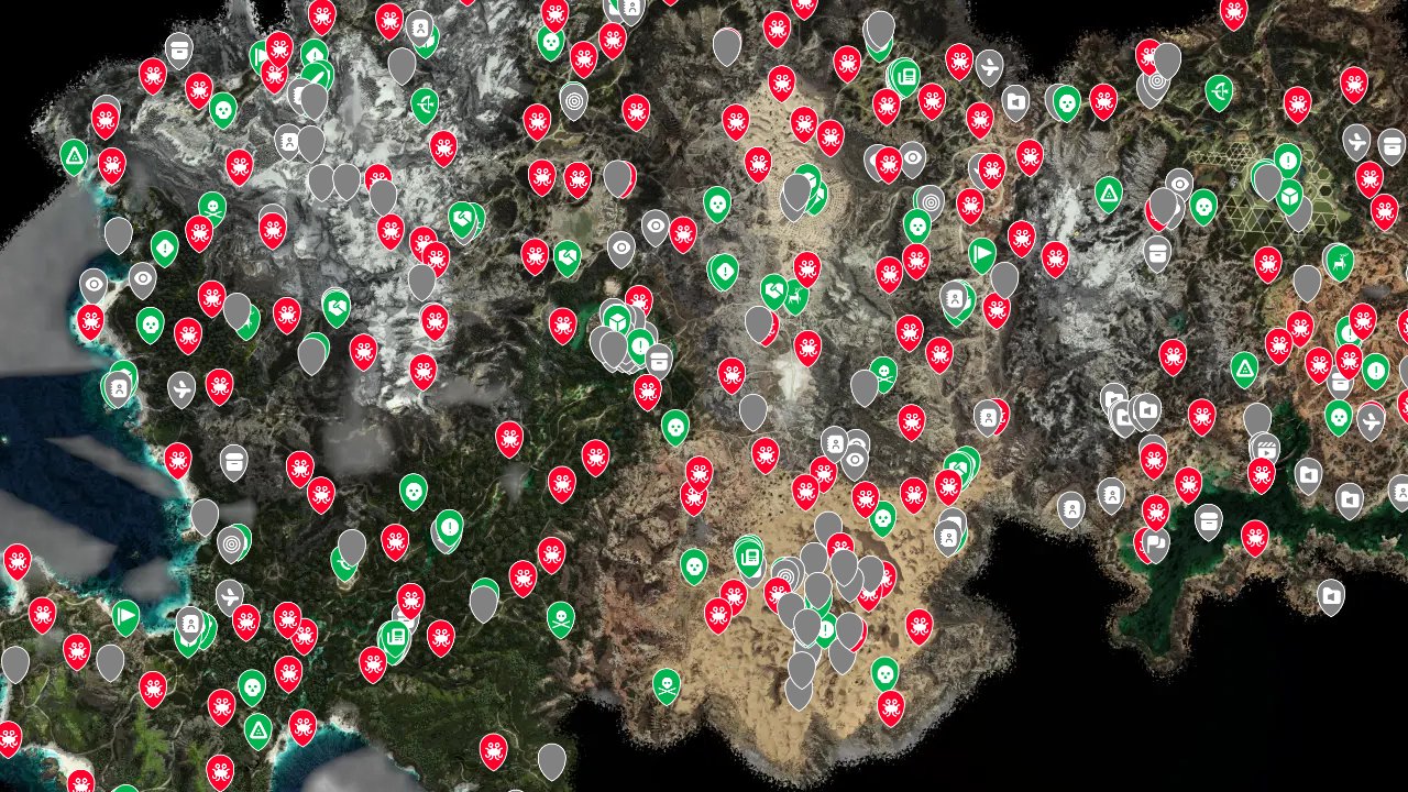 Horizon Forbidden West Complete Edition interactive map screenshot