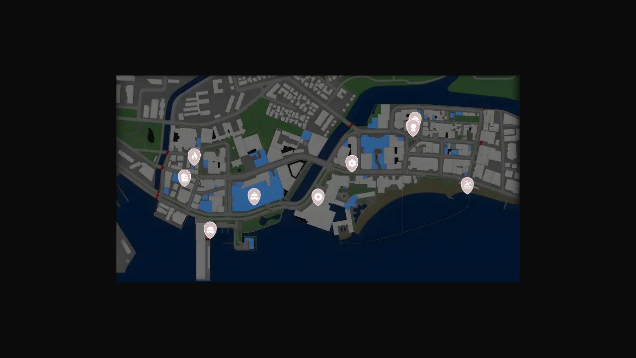 Like A Dragon Infinite Wealth interactive map filtered to show only Weapons markers