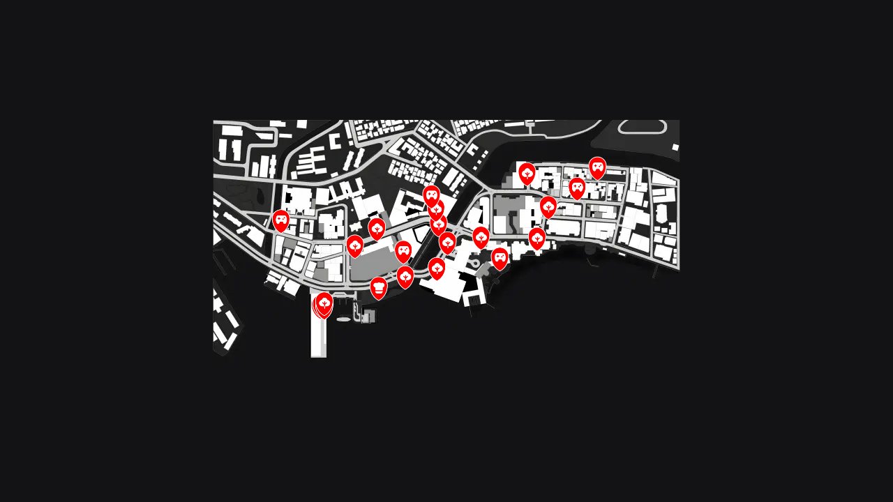 Like A Dragon Pirate Yakuza In Hawaii interactive map filtered to show only Activity Zone markers