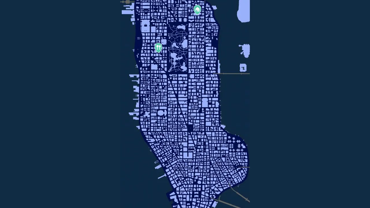 Marvels Spider Man Miles Morales interactive map filtered to show only Points of Interest markers