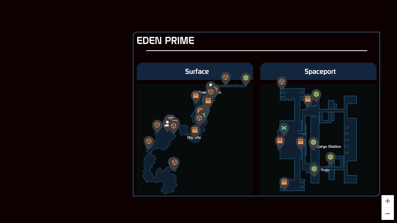 Mass Effect interactive map screenshot