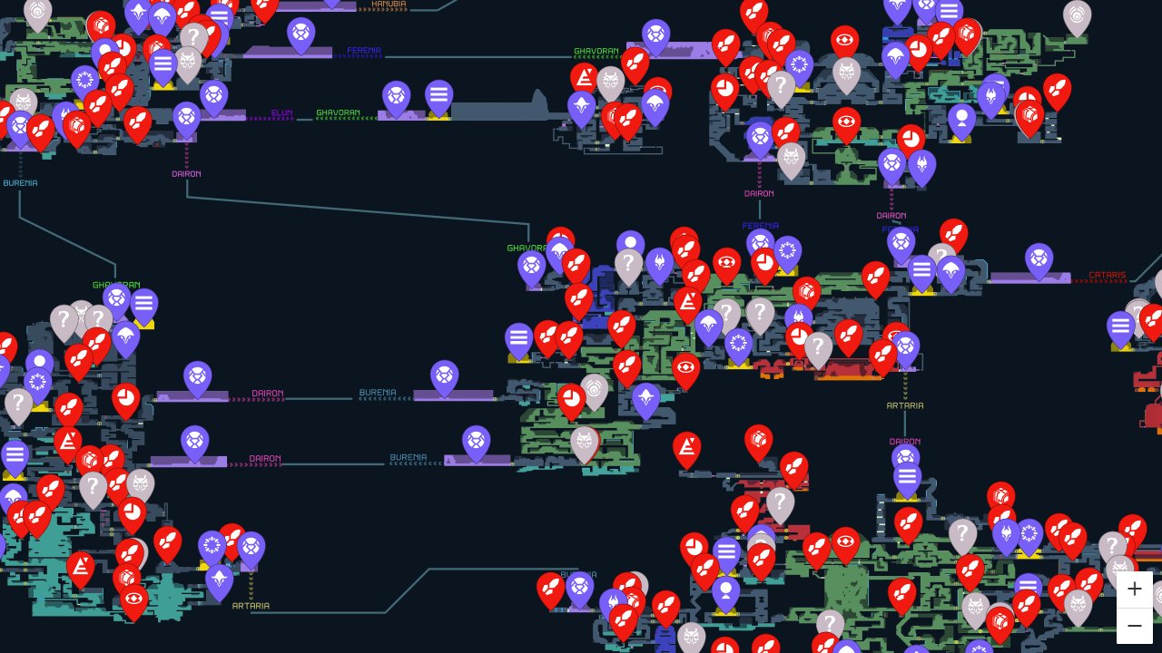 Metroid Dread interactive map screenshot