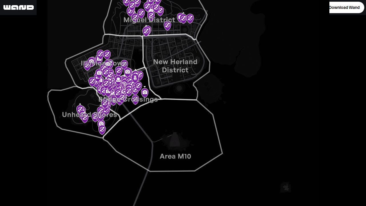 Neverness To Everness interactive map filtered to show only Collectibles markers