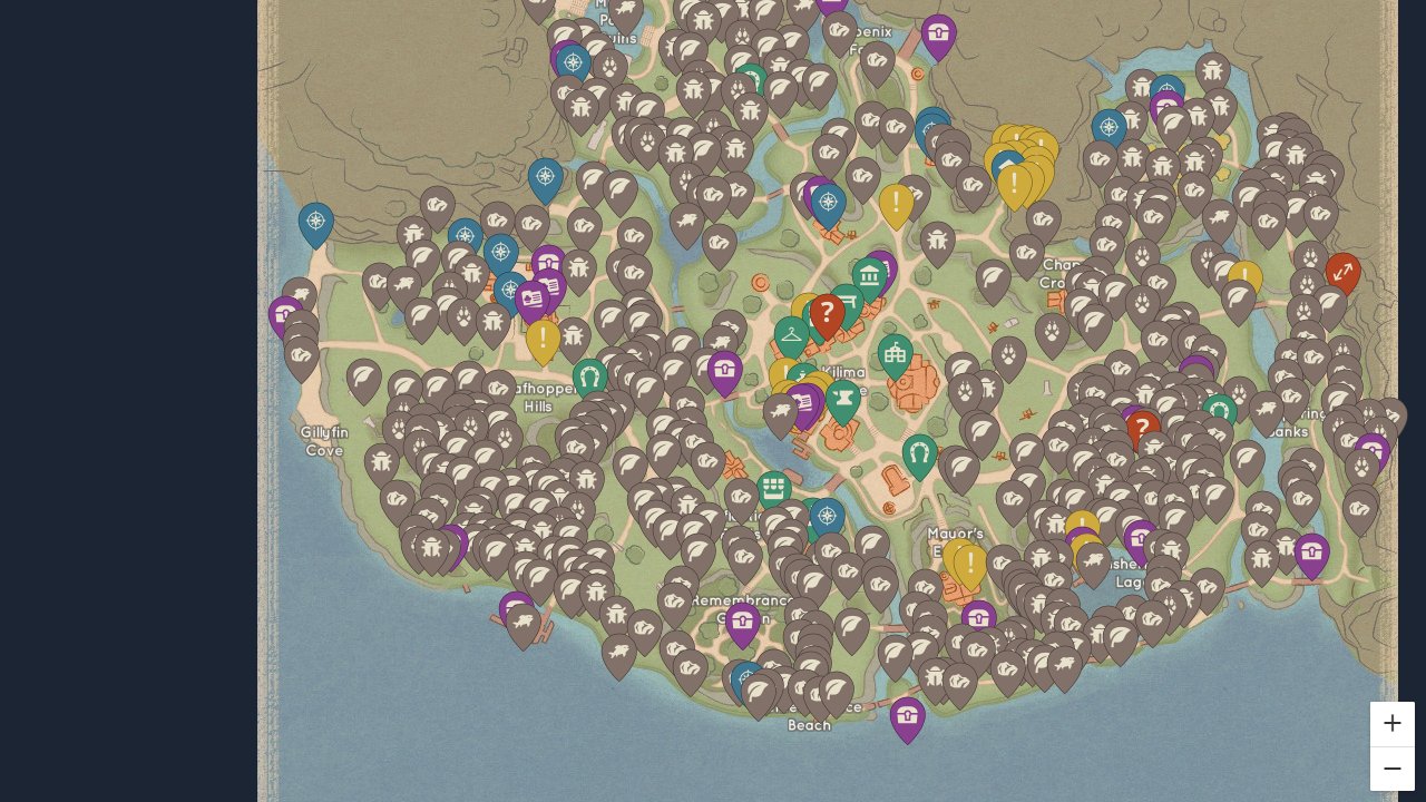 Palia interactive map screenshot