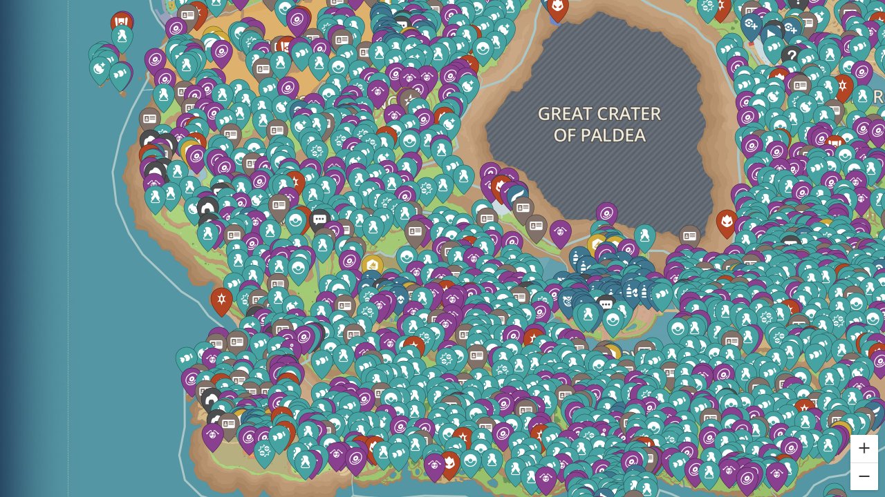Pokemon Scarlet Violet interactive map screenshot