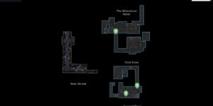 Resident Evil Requiem interactive map filtered to show only Location markers