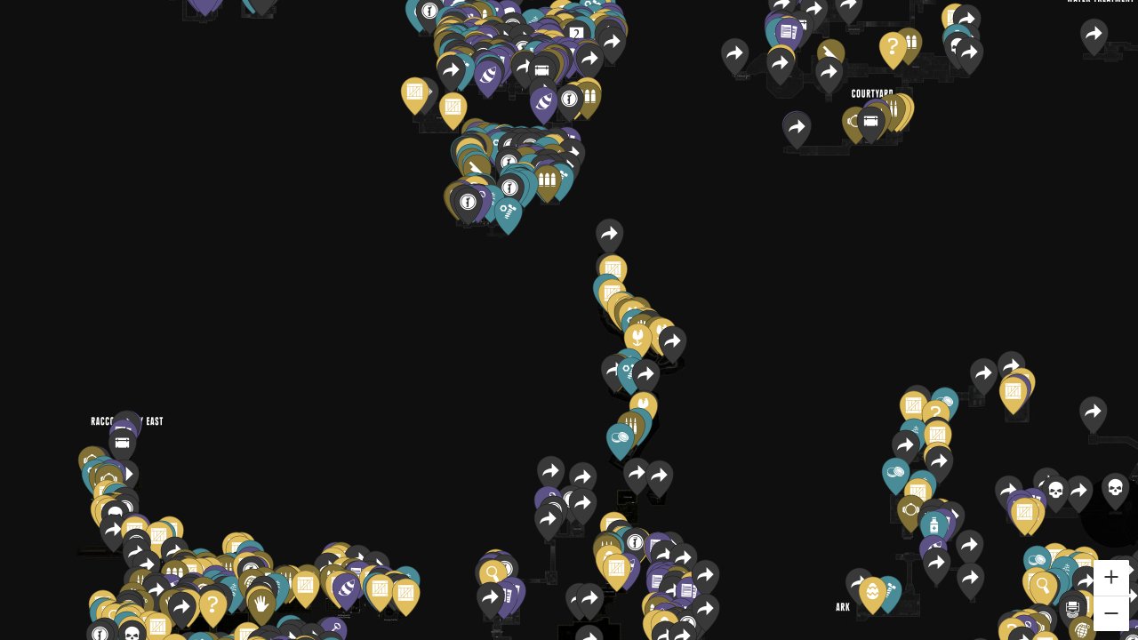 Resident Evil Requiem interactive map screenshot