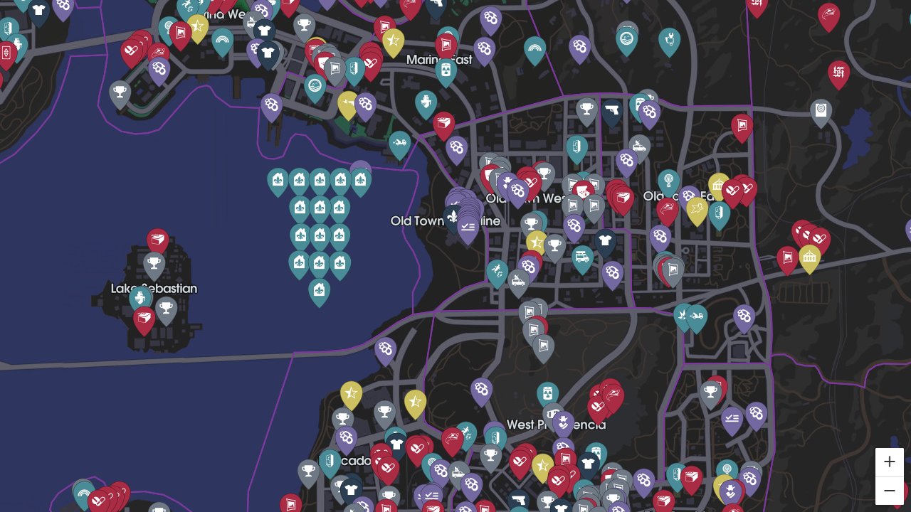 Saints Row 2022 interactive map screenshot