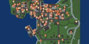 Schedule 1 interactive map filtered to show only Locations markers