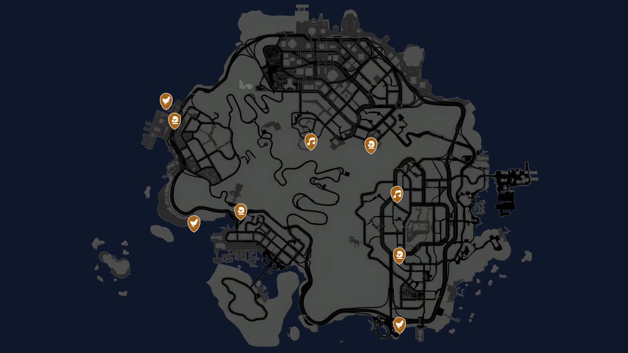 Sleeping Dogs Definitive Edition interactive map filtered to show only Activities markers