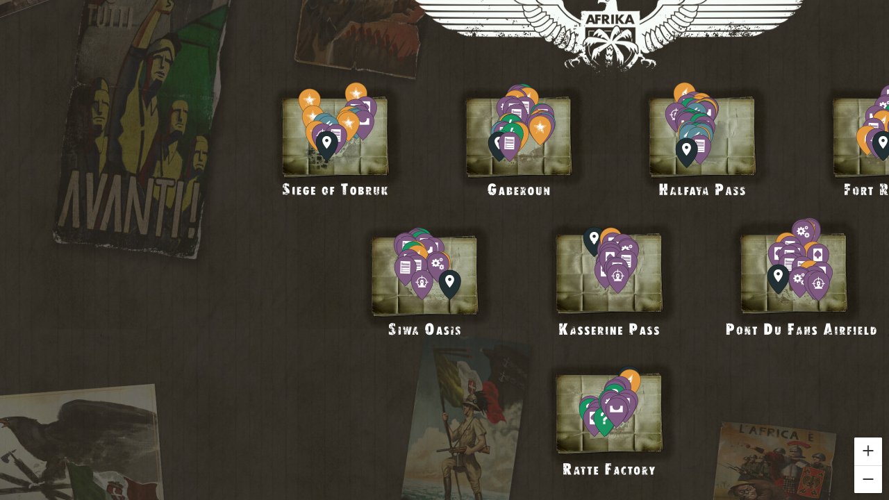 Sniper Elite 3 interactive map screenshot