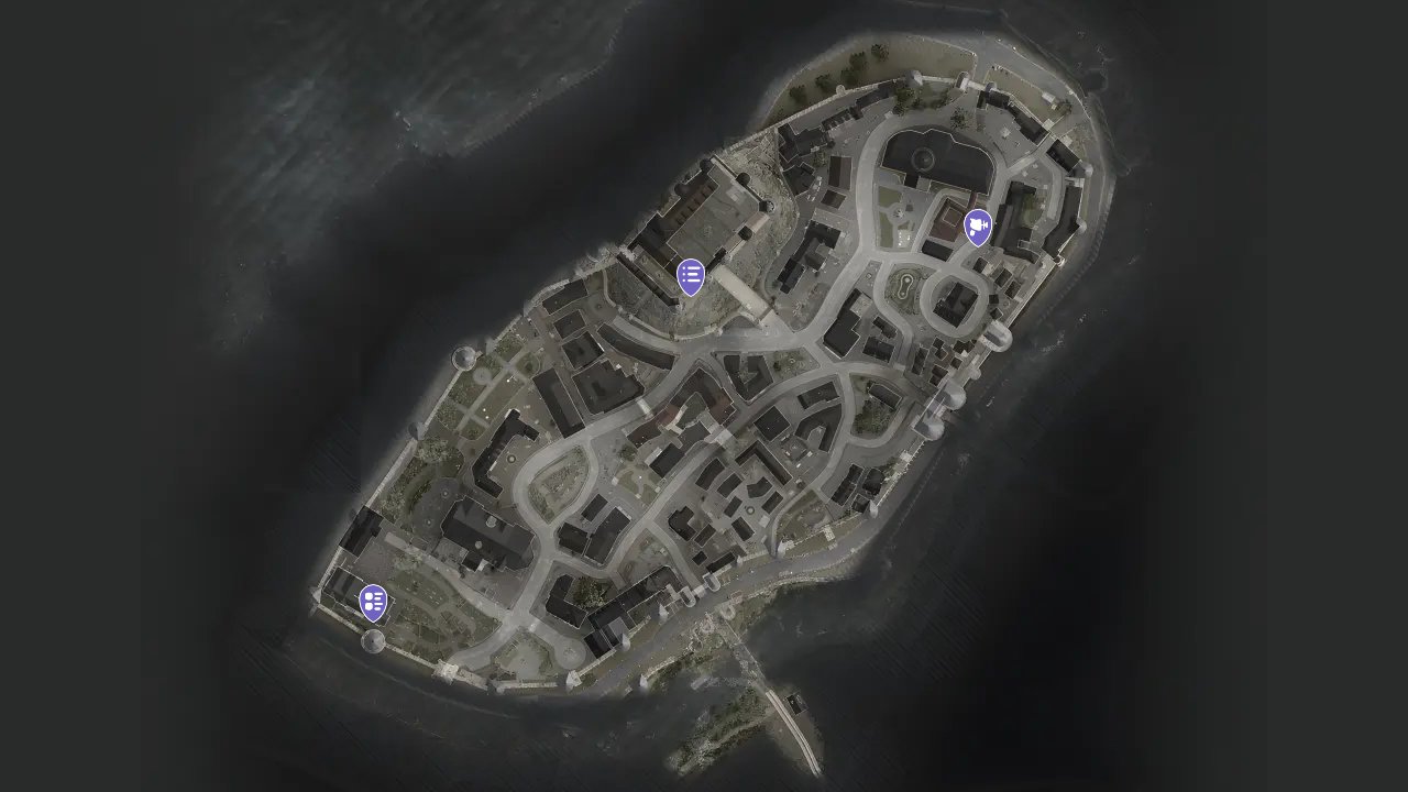 Sniper Elite Resistance interactive map filtered to show only Workbenches markers