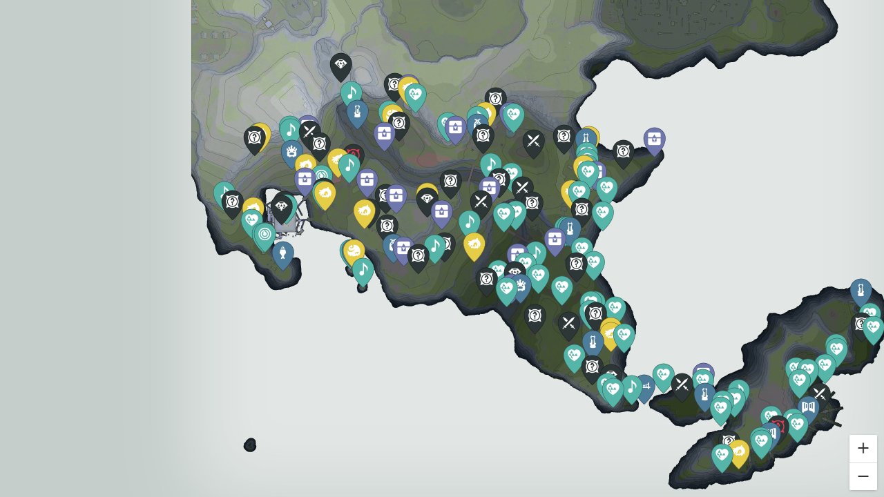 Sonic Frontiers interactive map screenshot