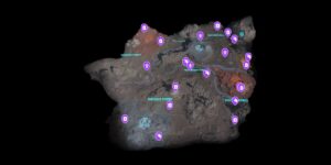 Star Wars Outlaws interactive map filtered to show only Collectibles markers
