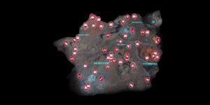Star Wars Outlaws interactive map filtered to show only Items markers