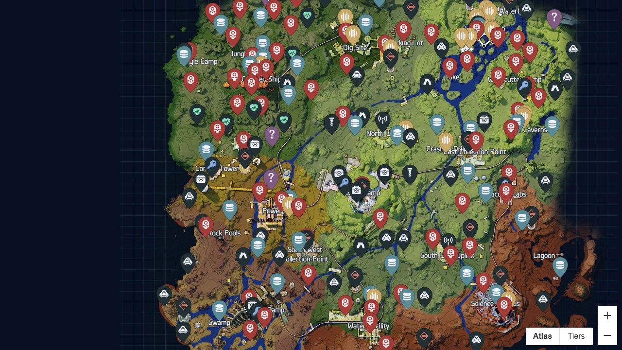 The Cycle Frontier interactive map screenshot
