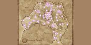 The Elder Scrolls IV Oblivion Remastered interactive map filtered to show only Quests markers