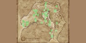 The Elder Scrolls IV Oblivion Remastered interactive map filtered to show only Services markers