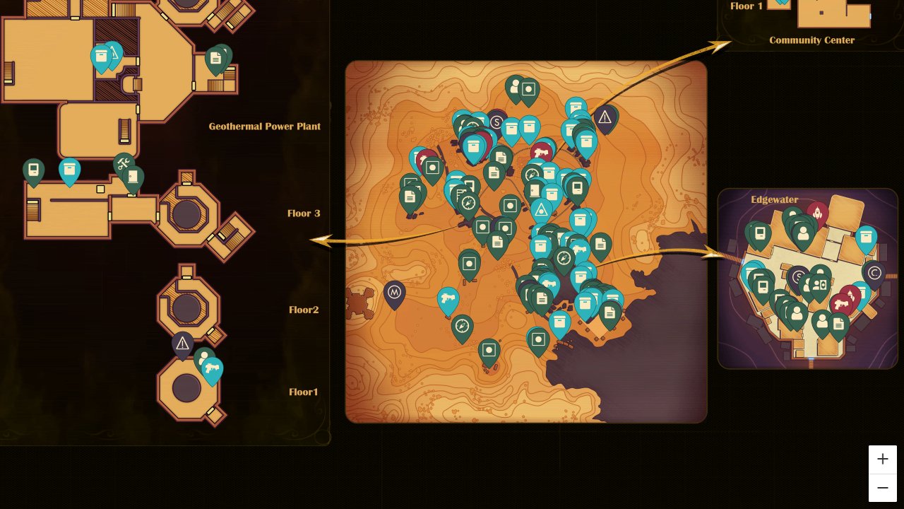 The Outer Worlds interactive map screenshot