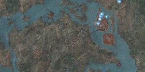 The Witcher 3 interactive map filtered to show only Hearts of Stone DLC markers