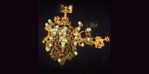 Tiny Tinas Wonderlands interactive map filtered to show only Pickups markers