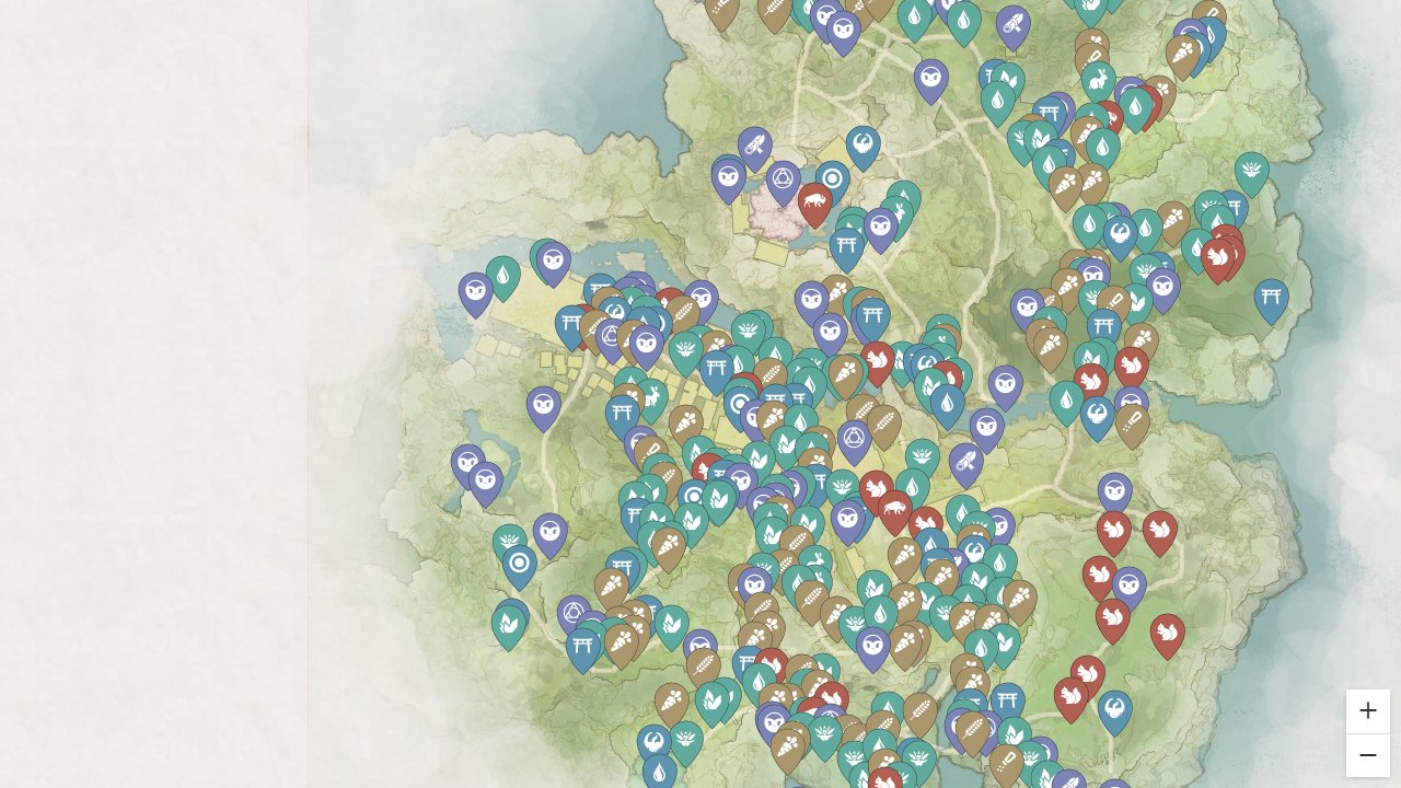 Wild Hearts interactive map screenshot