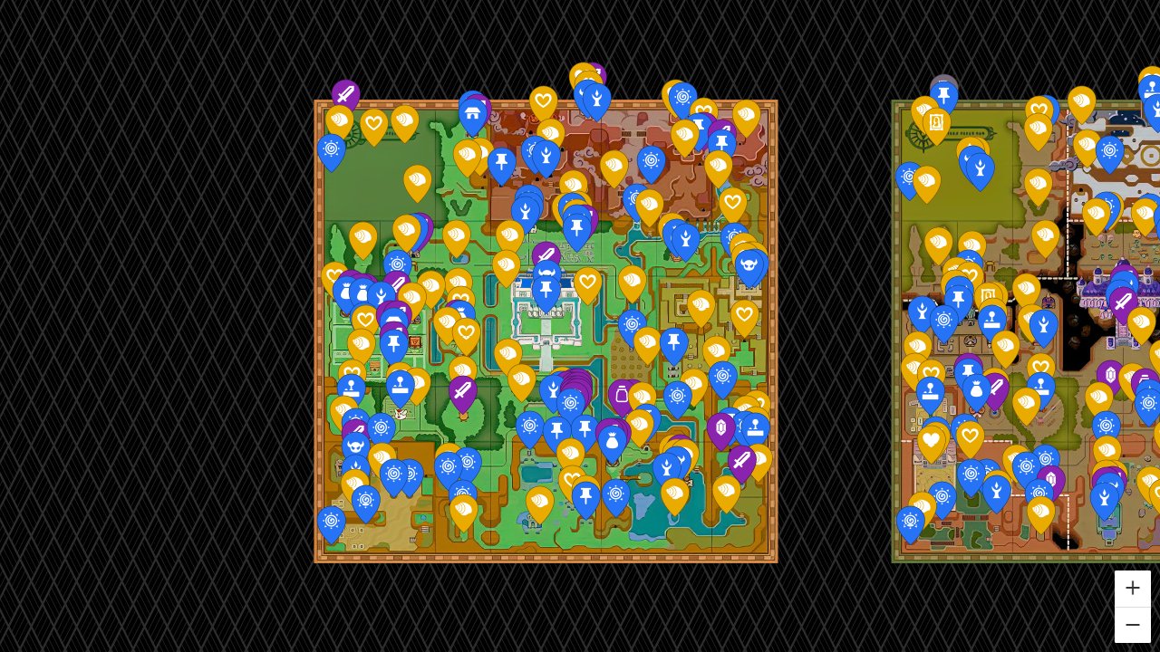 Zelda A Link Between Worlds interactive map screenshot