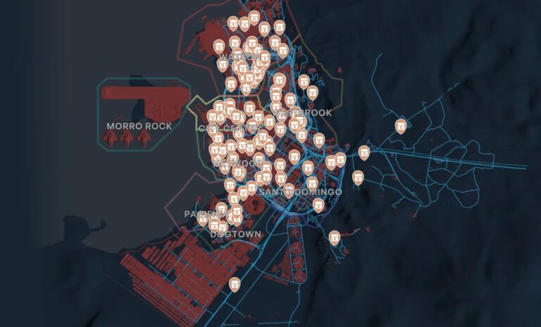 Cyberpunk 2077 All Drop Points Map