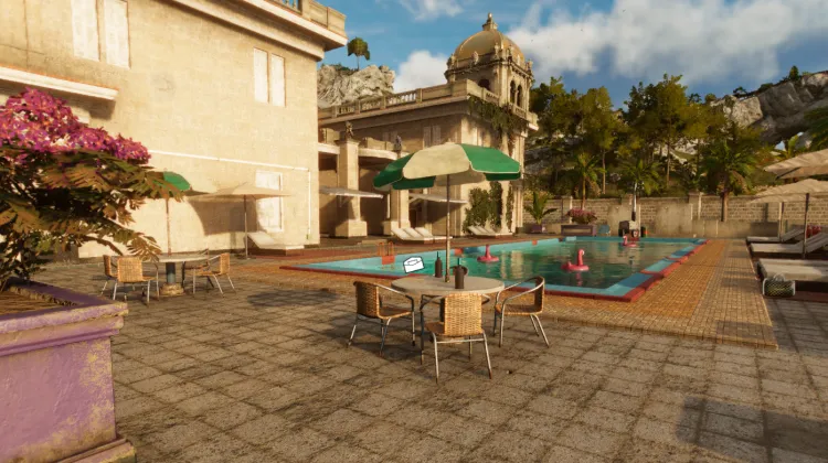 María's Notes IV can be found by the pool