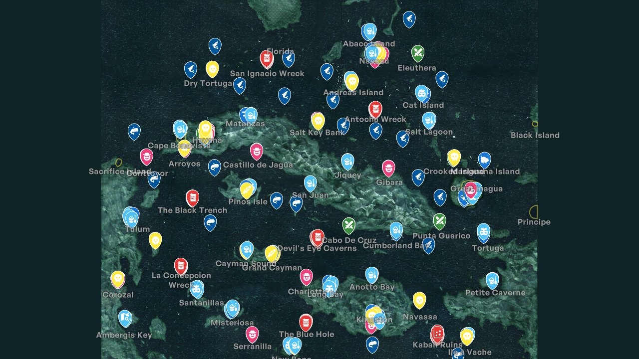 Assassins Creed Black Flag Resynced interactive map screenshot