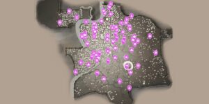Assassins Creed Brotherhood interactive map filtered to show only Mission markers