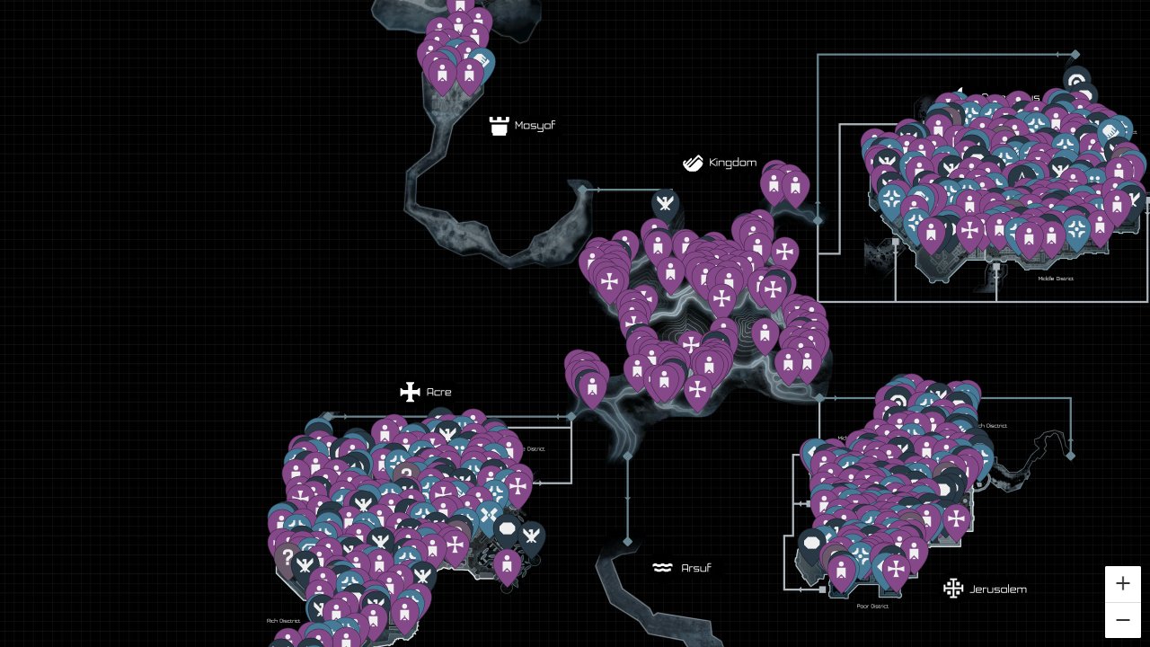 Assassins Creed interactive map screenshot