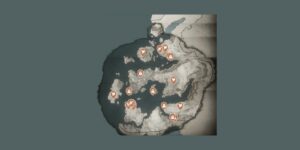 Assassins Creed Valhalla interactive map filtered to show only Locations markers