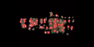 Baldurs Gate 3 interactive map filtered to show only Enemies markers