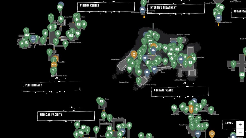 Arkham Map Batman Arkham Asylum Interactive Map: Areas, Bosses & More