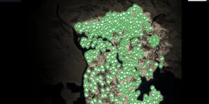 Bellwright interactive map filtered to show only Food and Foraging markers