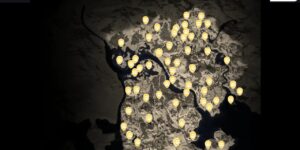 Bellwright interactive map filtered to show only Points of Interest markers