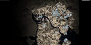 Bellwright interactive map filtered to show only Traders markers