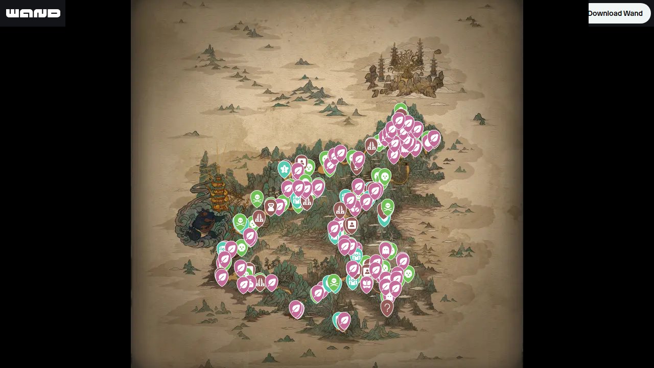 Black Myth Wukong interactive map screenshot